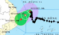 Bão số 15 sắp đổi hướng di chuyển, hướng vào từ Gia Lai - Khánh Hoà