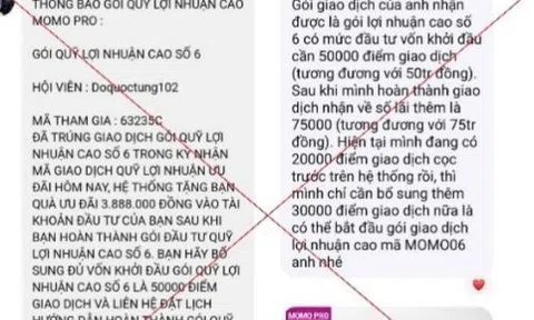 Ham lợi nhuận làm nhiệm vụ trên ứng dụng, người đàn ông bị lừa hơn 300 triệu đồng