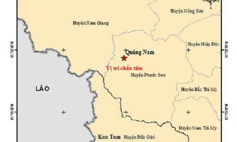 Huyện miền núi ở Quảng Nam xảy ra động đất 3 độ richter
