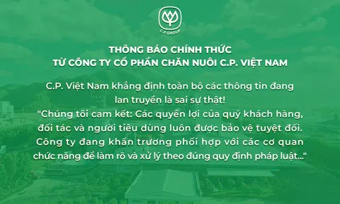 Công ty C.P. Việt Nam chính thức thông báo