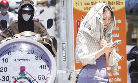 Hà Nội vào đỉnh điểm nắng nóng, mặt đường hơn 50 độ C