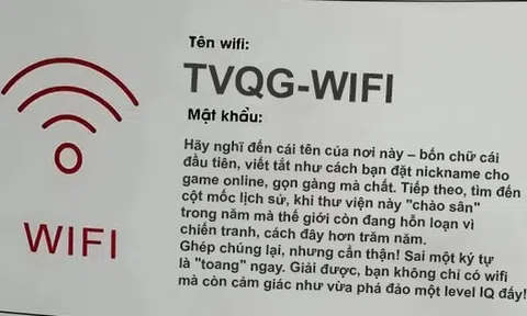 Bài toán tìm mật khẩu wifi ở Thư viện Quốc gia: Sai một ký tự là "toang" ngay, IQ cao mới giải được?