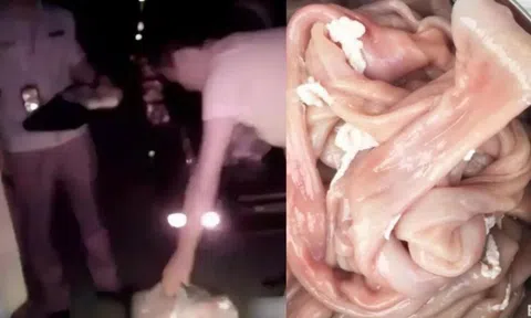 Đột kích chợ trong đêm, phanh phui cơ sở bán lòng lợn ngâm hoá chất doanh thu 7 tỷ đồng, tịch thu hàng trăm kg lòng sắp “tuồn” ra thị trường