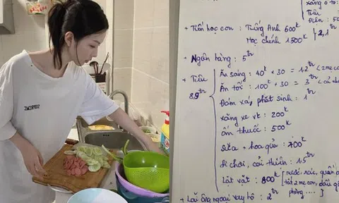 Bảng chi tiêu viết tay của cô vợ Hà Nội được ngàn người đồng cảm
