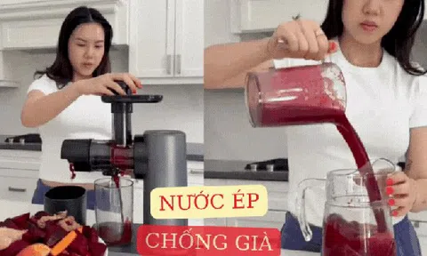 Cốc nước màu đỏ được ví như "thần dược chống già", "giảm cân cấp tốc" được phái đẹp Hàn uống vào bữa sáng