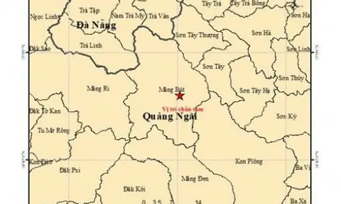 2 trận động đất lúc rạng sáng ở Quảng Ngãi
