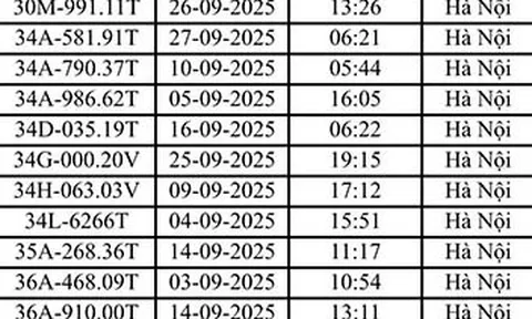 221 xe máy, ô tô Hà Nội có biển số sau nhanh chóng nộp phạt nguội theo Nghị định 168