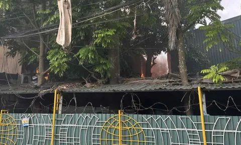 Kho dược phẩm tại Hà Nội bốc cháy dữ dội sau tiếng nổ lớn