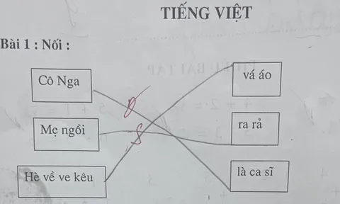 Học sinh tiểu học làm bài tập nối từ khiến netizen suýt nhập viện vì cười: Đúng sai cũng kệ, miễn là nói xấu mẹ thành công