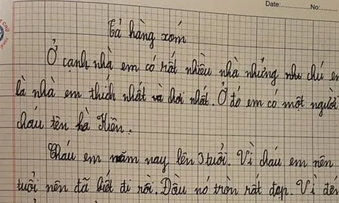 Bài văn tả hàng xóm của học sinh tiểu học khiến dân mạng cười đứt ruột: "Phen này láng giềng lục đục"