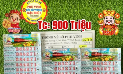 Xổ số miền Nam: 3 người ở Vĩnh Long trúng 30 tờ vé số Cà Mau