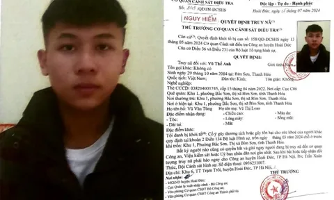 Quyết định truy nã Vũ Thế Anh sinh năm 2004