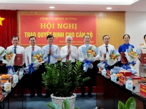 Bình Dương điều động, bổ nhiệm nhiều cán bộ chủ chốt