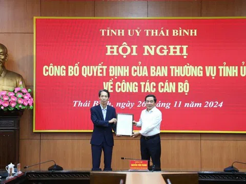 Tỉnh ủy Thái Bình có tân Phó Trưởng ban Tổ chức