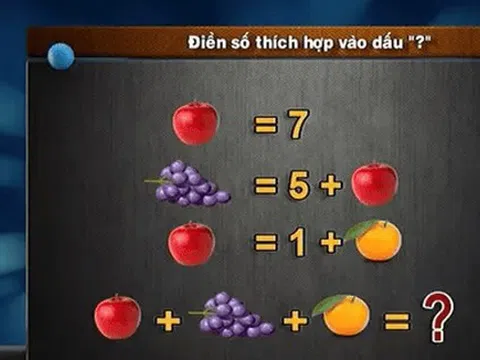 Bài toán Olympia chỉ cần phép tính "7 + 12 + 6 = 25" nhưng nhiều người không giải được, nhìn kỹ hóa ra có quy tắc