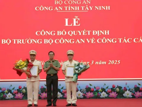 Công an tỉnh Tây Ninh có thêm 2 tân Phó Giám đốc