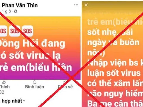 Thông tin trẻ mắc virus lạ có thể xâm nhập vào não ở Quảng Bình là sai sự thật