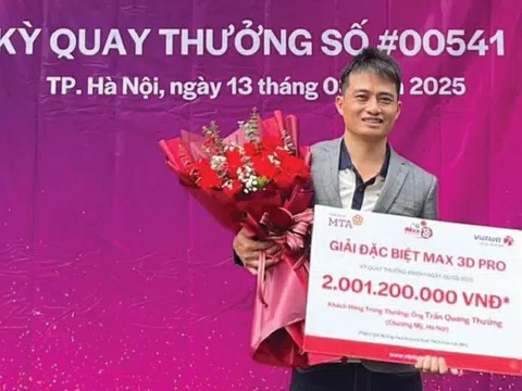 Lấy 6 số cuối của tờ tiền lẻ để mua Vietlott, người đàn ông ở Hà Nội trúng giải 2 tỷ đồng