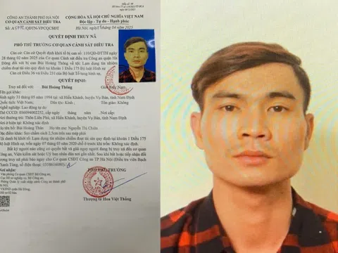 Truy nã nhân viên giao hàng Bùi Hoàng Thông