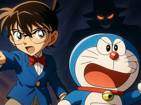 Cảnh tượng fan truyện tranh không bao giờ dám tưởng tượng: Khi Conan gặp Doraemon, họ sẽ là bộ đôi thay đổi mọi cuộc đời!