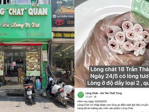Lòng Chát rầm rộ khuyến mãi món "lòng se điếu đạt chuẩn" 2 cơ sở tại Hà Nội giữa bão dư luận