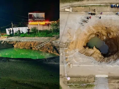 Cận cảnh "hố tử thần" sâu không đáy "nuốt chửng" người và xe tại Bắc Kạn: Chưa thể xác định danh tính cùng số lượng nạn nhân