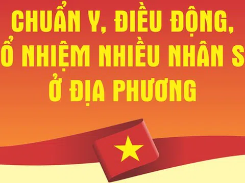 Nhân sự trong tuần: Chuẩn y, điều động, bổ nhiệm nhiều nhân sự ở địa phương