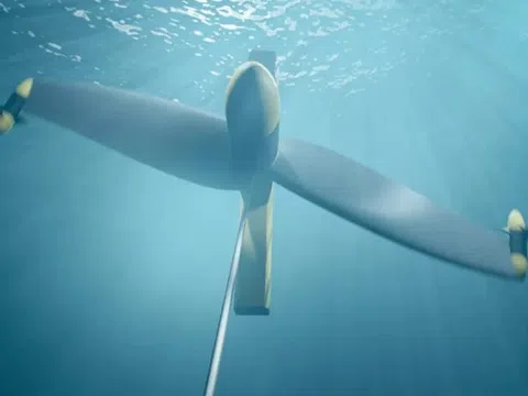 Turbine to như máy bay phản lực “lội” ngược dòng hải lưu để tạo ra điện