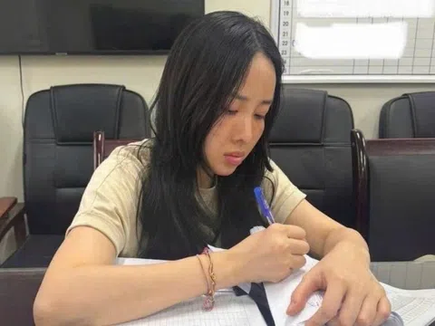 Hình ảnh Cún "Bông" Vũ Hồng Phúc tại cơ quan công an