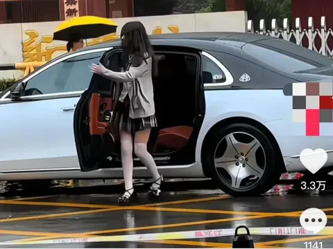 Nữ sinh đi thi đại học bằng xe Maybach bị chụp lén, cả MXH tranh cãi