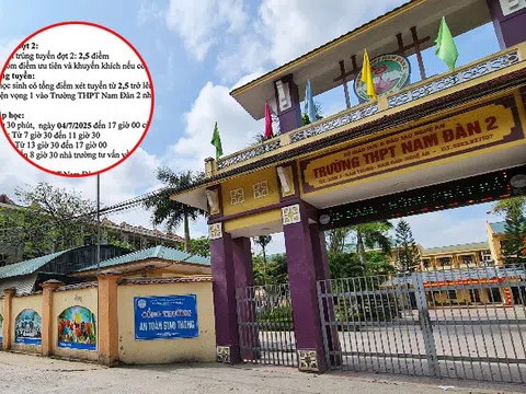 Học sinh chưa đạt 1 điểm/môn vẫn đỗ lớp 10 công lập ở Nghệ An: Nhà trường nói lý do