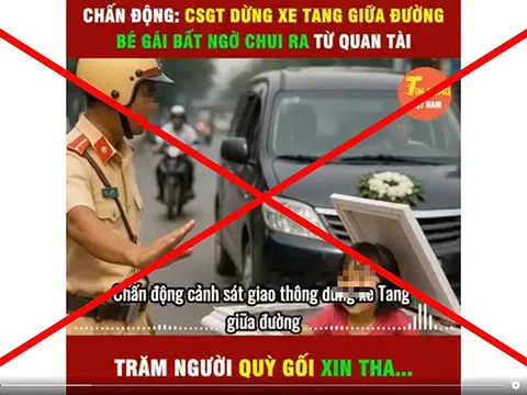 Sự thật về clip "CSGT dừng xe tang giữa đường, bé gái bất ngờ chui ra từ quan tài"