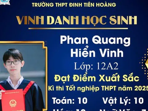 Chân dung thủ khoa khối A của TP HCM đạt điểm tuyệt đối 30/30