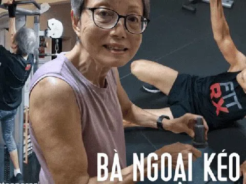 Bà ngoại 79 tuổi khỏe hơn người bằng nửa tuổi mình: Nâng tạ đơn giản như đi dạo công viên, kéo xà 7,5kg nhẹ nhàng