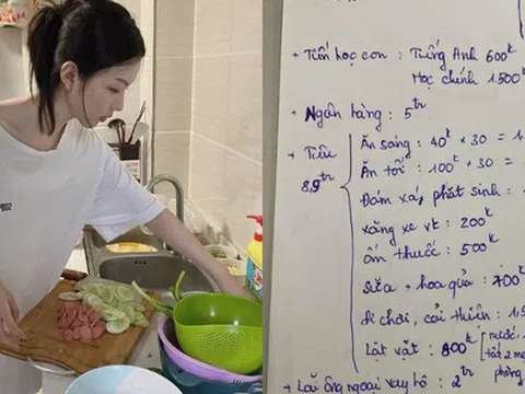 Bảng chi tiêu viết tay của cô vợ Hà Nội được ngàn người đồng cảm