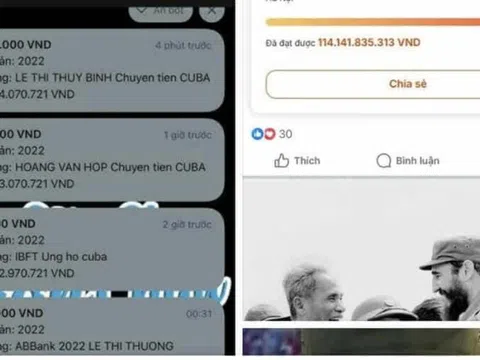 Nhiều người chuyển nhầm tiền ủng hộ Cuba: Ngân hàng nói gì?