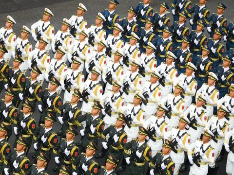 Hình ảnh đẹp tuyệt đối của khối diễu binh, diễu hành tại buổi Tổng duyệt diễu binh, diễu hành A80