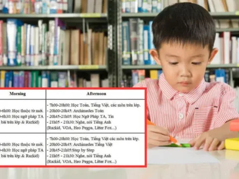 Lan truyền 1 thời khoá biểu của học sinh tiểu học khiến cha mẹ cũng "choáng": Nuôi dạy trẻ em hay là... robot?
