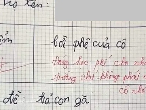 Học sinh lớp 3 viết văn tả gà, cô cho 4 điểm kèm lời phê: Lý do đằng sau khiến khán giả sửng sốt