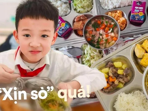 Phụ huynh Hà Nội rần rần khoe bữa ăn bán trú 10 NGHÌN ĐỒNG của con khiến ai nấy “lác mắt”: Chỉ mong con mình cũng được như thế!