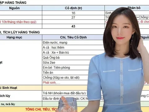 Bảng chi tiêu trị giá 43 triệu đồng khiến dân mạng mát cả mắt