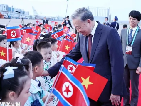 Những hình ảnh đầu tiên của Tổng Bí thư Tô Lâm tại Triều Tiên