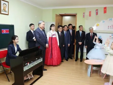 Tổng Bí thư Tô Lâm thăm Trường Mẫu giáo Kiêng Sang và lớp học mang tên Chủ tịch Hồ Chí Minh
