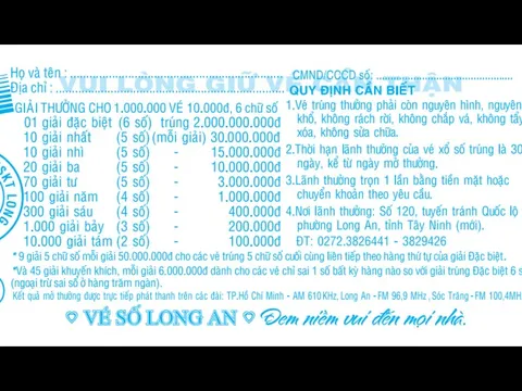 Xổ số miền Nam: 24 tờ vé số trúng giải đặc biệt “nổ” tại Tây Ninh
