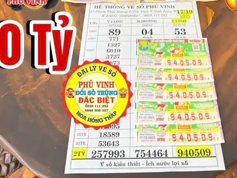 Xổ số miền Nam ngày 17-10: Người phụ nữ trúng 5 vé độc đắc, chỉ nhận tiền mặt 1,5 tỉ đồng