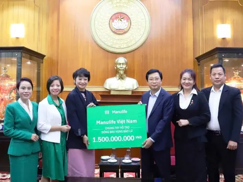 Manulife quyên góp 1,5 tỉ đồng hỗ trợ đồng bào miền Bắc bị ảnh hưởng bởi thiên tai