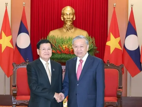 Tổng Bí thư Tô Lâm tiếp Tổng Bí thư, Chủ tịch nước Lào Thongloun Sisoulith