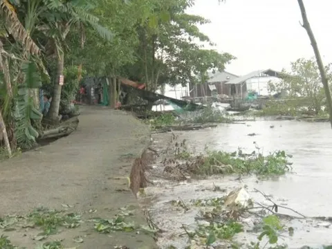 Tiếp tục xảy ra sạt lở tại xã Mỹ Hòa Hưng, tỉnh An GIang