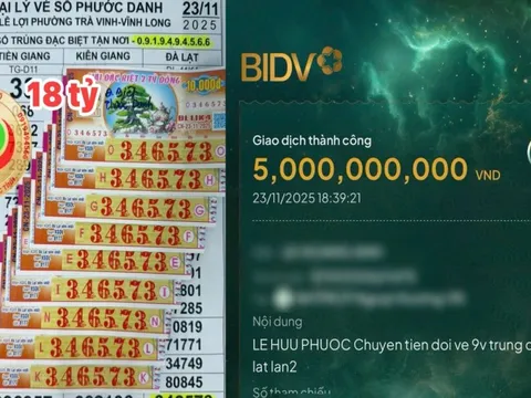 Xổ số miền Nam: Trúng đặc biệt 16,2 tỉ đồng, người đàn ông nhận chuyển khoản 4 lần trong đêm