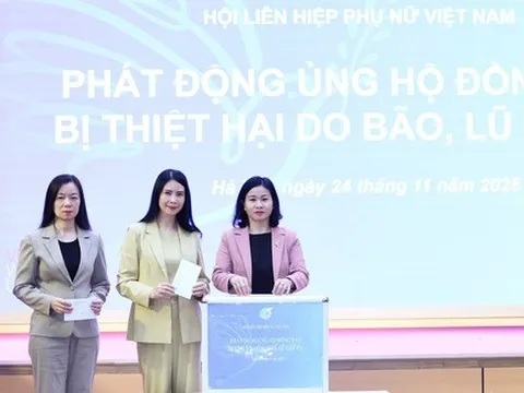Hội LHPN Việt Nam phát động ủng hộ đồng bào bị thiệt hại do bão, lũ gây ra
